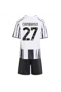 Juventus Andrea Cambiaso #27 Jalkapallovaatteet Lasten Kotipeliasu 2025-26 Lyhythihainen (+ Lyhyet housut)
